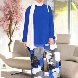 This suit very comfortable two piece pants and shirt fabric very soft